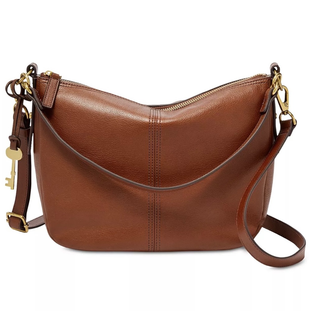 Fossil Jolie Leather Crossbody Bag - Brown Color